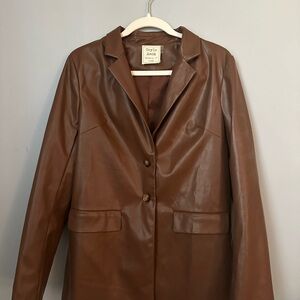 Elegant Brown Leather Jacket